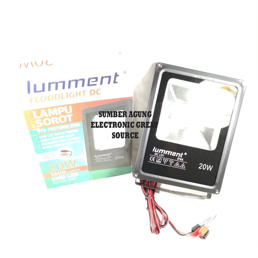 Lumment Lampu Kap Sorot 20W DC 12V Outdoor IP66 Tahan Air 1800Lumen