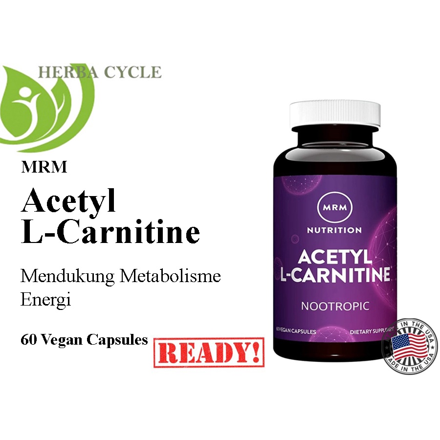 MRM Acetyl Carnitine 500 mg 60 Vegan MRM L Carnitine Ori USA