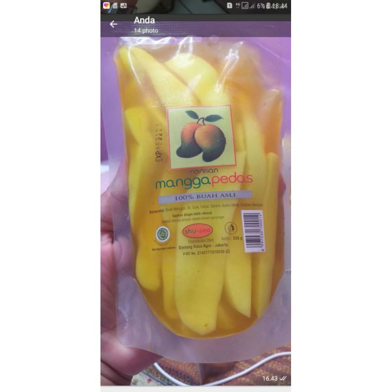 

manisan mangga pedes