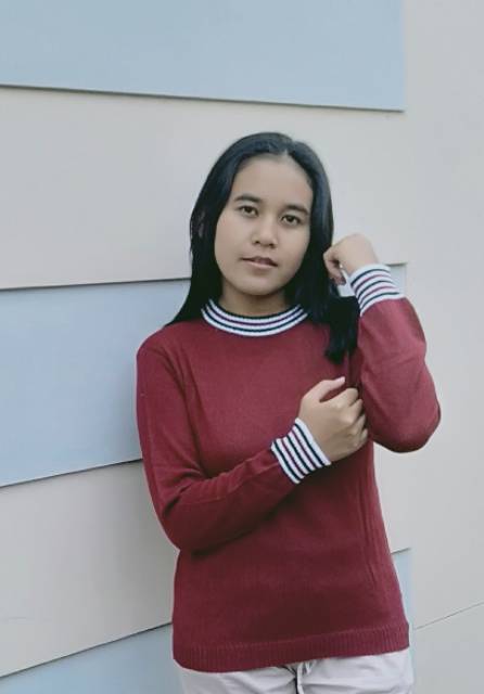 Sweater Rajut OBIE BIE l Pakaian Rajut Wanita l Rajut Atasan Wanita l Oblong Rajut l Rajut Murah