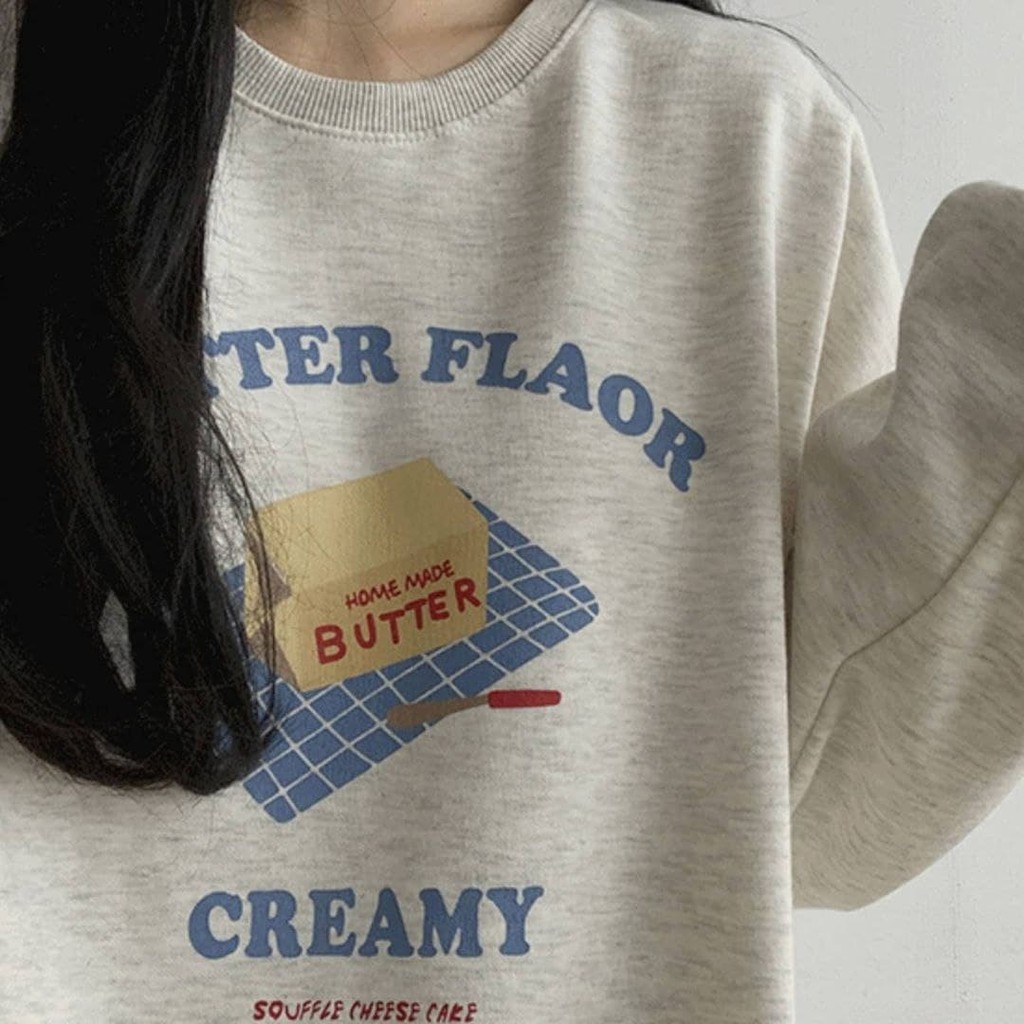 Nara Grosir - Butter Flaor Sweater | Fashion Terkini | Sweater Termurah