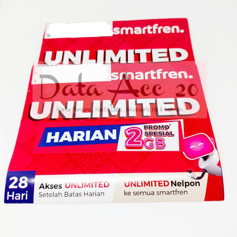 Kartu Kuota Smartfren UNLIMITED 2GB (28 HARI), Kuota Data Internet Nasional
