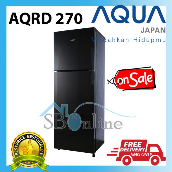 AQUA Kulkas 2 Pintu 220 Liter AQR-D270 (DS/LS)