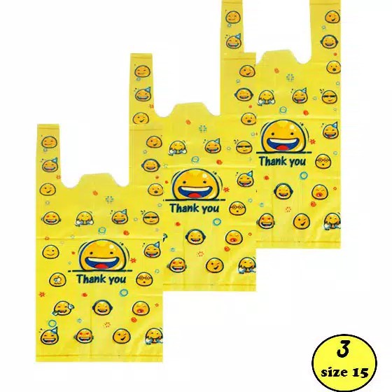 3 Pak [3 X 1 Pack] Kantong Plastik Smile Uk 15