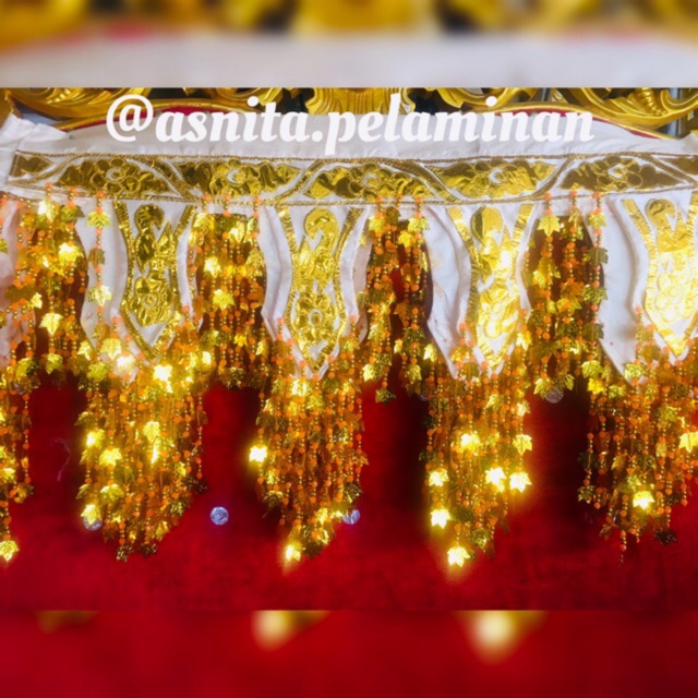jurai pelaminan tirai pelaminan padang melayu medan/ Ondas aceh dekorasi wedding hiasan dinding
