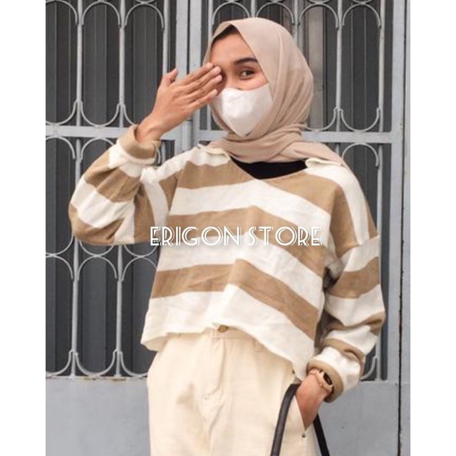 SWEATER ATASAN CROP FUJI BLASTER OVERSIZE