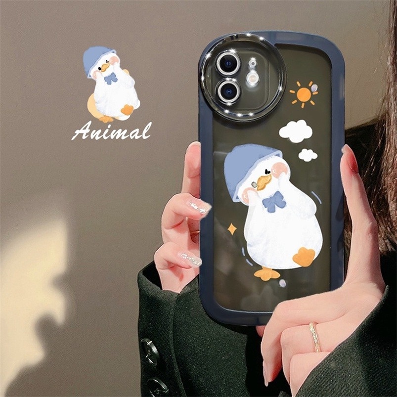 Soft Case Pelindung Desain Bebek Warna Hitam Putih Tahan Banting Untuk Vivo T1x Y15 Y15s Y01 Y21 Y21s Y21s Y33s Y33T Y21T Y12A Y20 Y20s Y20i Y17 Y15 Y12 Y50 Y51