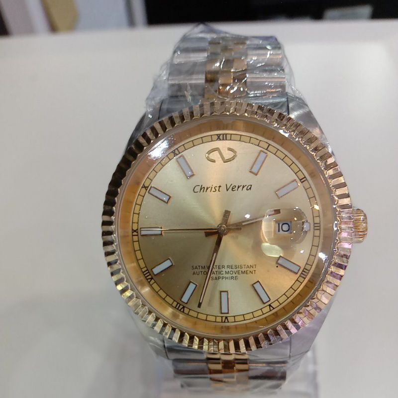 jam tangan pria CHRIST VERRA 72026G-13 CHM AUTOMATIC ORIGINAL