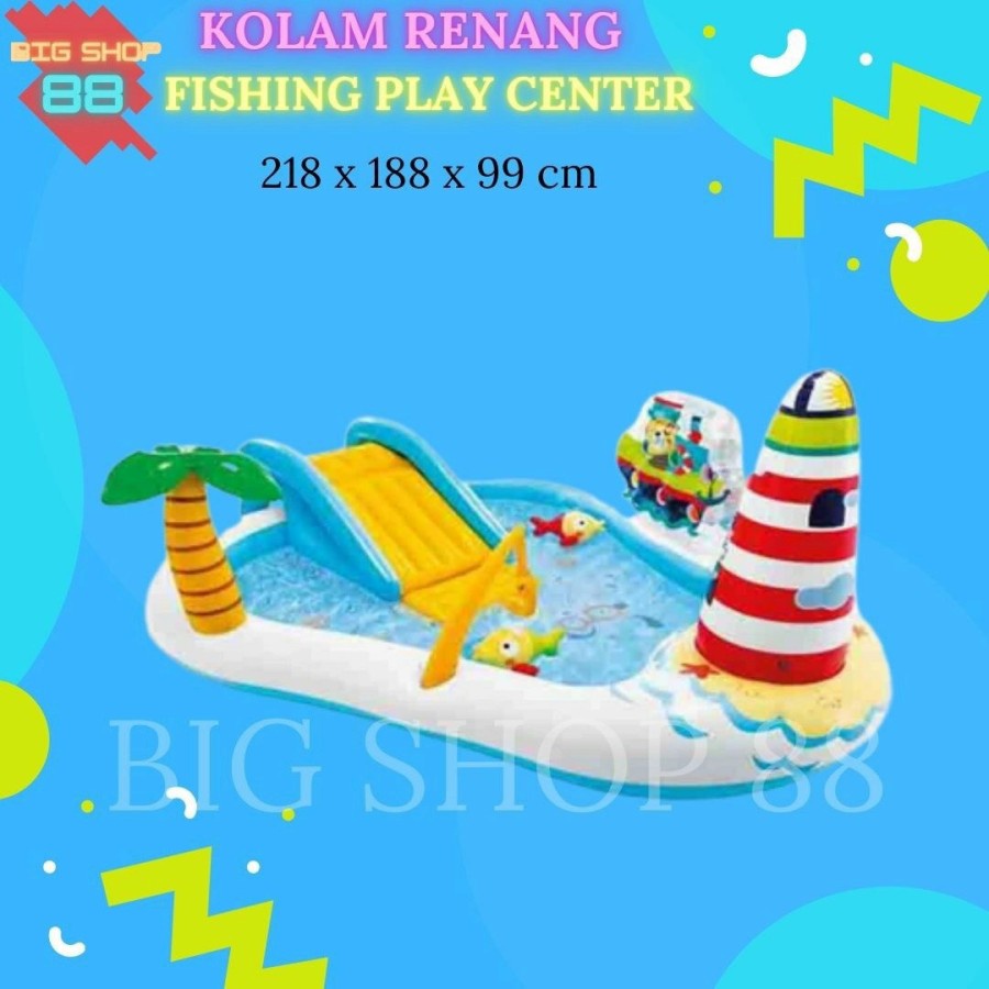 KOLAM RENANG INTEX KOLAM PEROSOTAN PROSOTAN ANAK HAPPY FISHING POOL PLAY CENTER