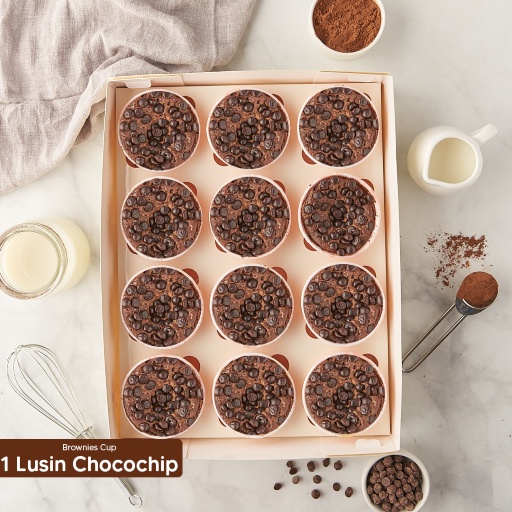 BROWNIES CUP 1 LUSIN (SESUAI FOTO - KHUSUS INSTAN) | Mbun Brownies Panggang | Brownies Melted | Fudgy Brownies | Coklat | Keju | Makanan Ringan