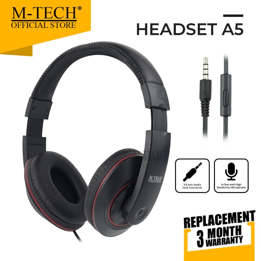 M-Tech Original Headset Stereo Bass A5