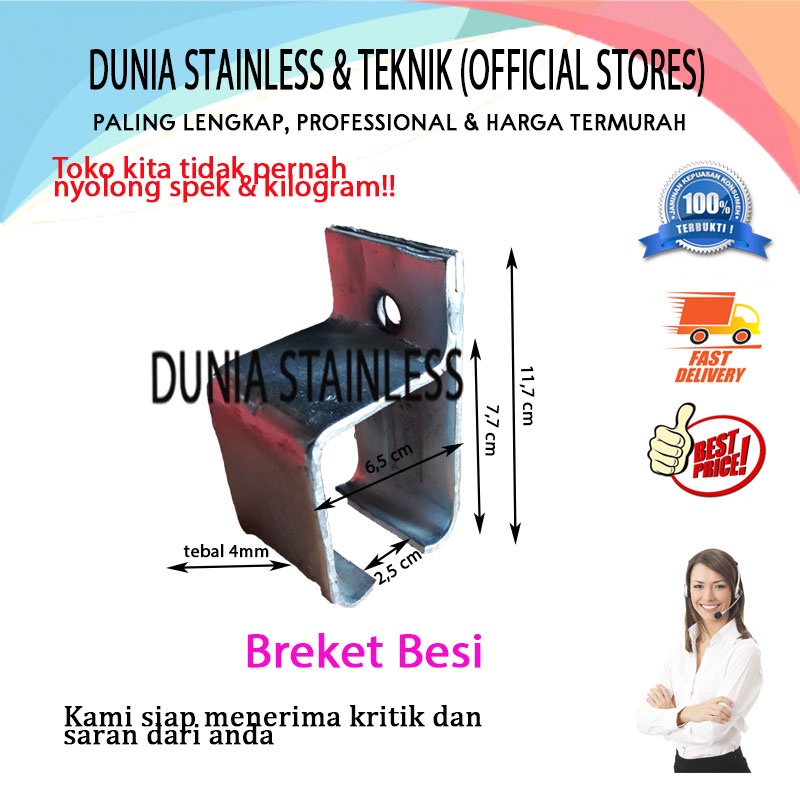Breket besi pintu garasi