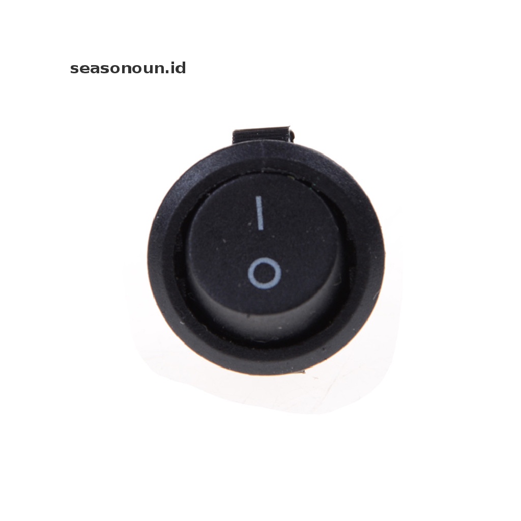 【seasonoun】 10Pcs 16mm Small Round Boat Rocker Switches 2 Pin ON-OFF Rocker Switch .