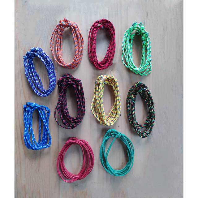 Gelang tali murah prusik outdoor random sesuai stok tidak Gelang tali murah prusik outdoor random sesuai stok tidak