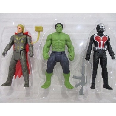 Action Figure Avengers Box SET ISI 3 Tinggi 12cm/Mainan Super Hero