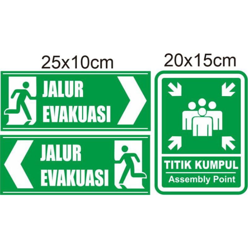 

cuting sticker jalur evakusai & titik kumpul kantor
