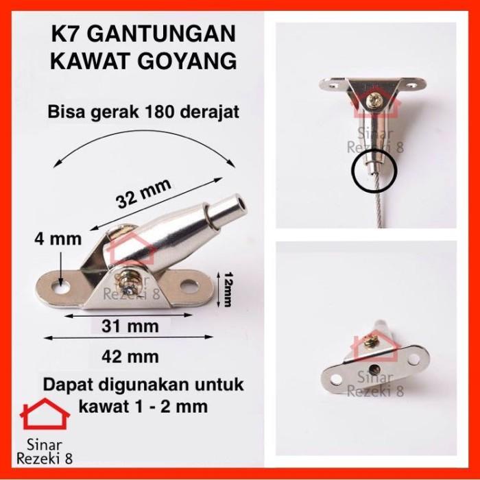 Terbaik Tali Kawat Baja / Cable Kabel Seling / Sling Baja 2 Mm Anti Karat Murah