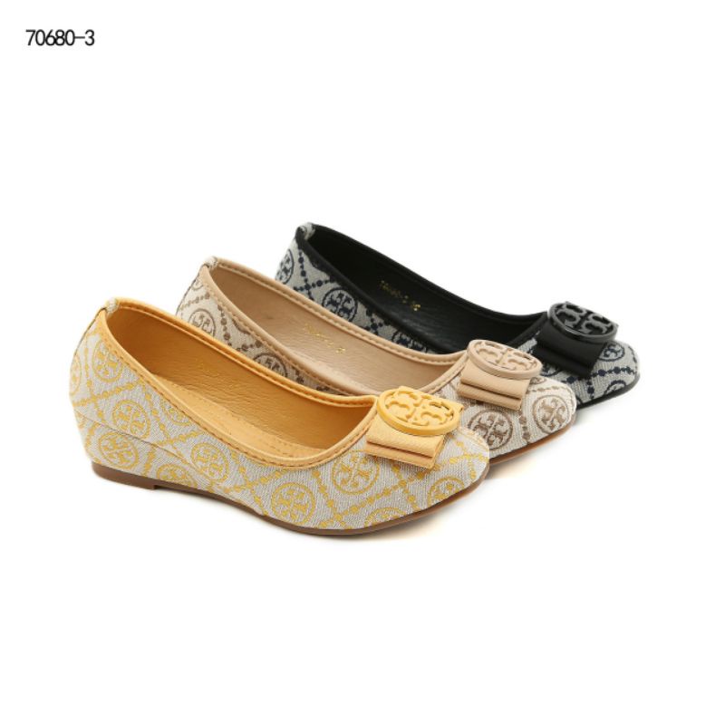 Tory Burch Monogram Wedges Shoes #70680-3