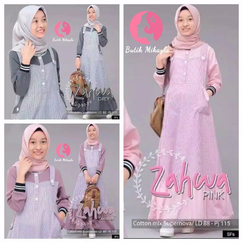 Gamis Remaja Zahwa Ori Shofiya Remaja Modis TerMurah Kekinian Dress