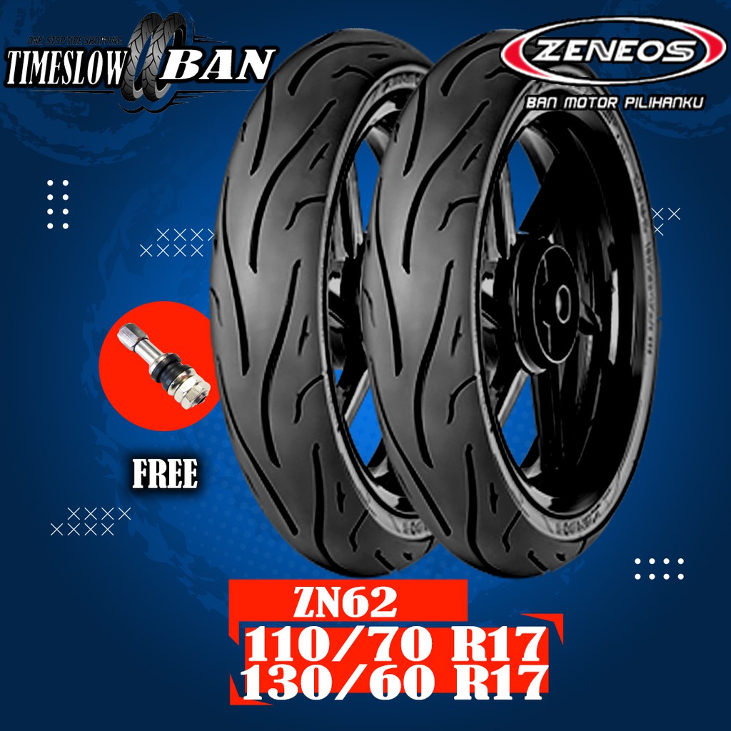 Paket Ban Motor MOGE (Motor Batangan) // ZENEOS ZN62 110/70 - 130/60 Ring 17 Tubeless