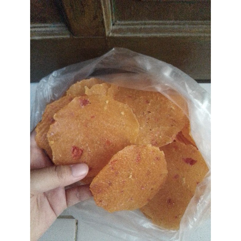 Opak Singkong pedas manis mentah 500 gr