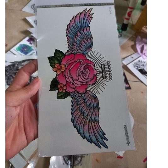 (BIG SALE) tatto temporary bunga full dada tahan lama anti air
