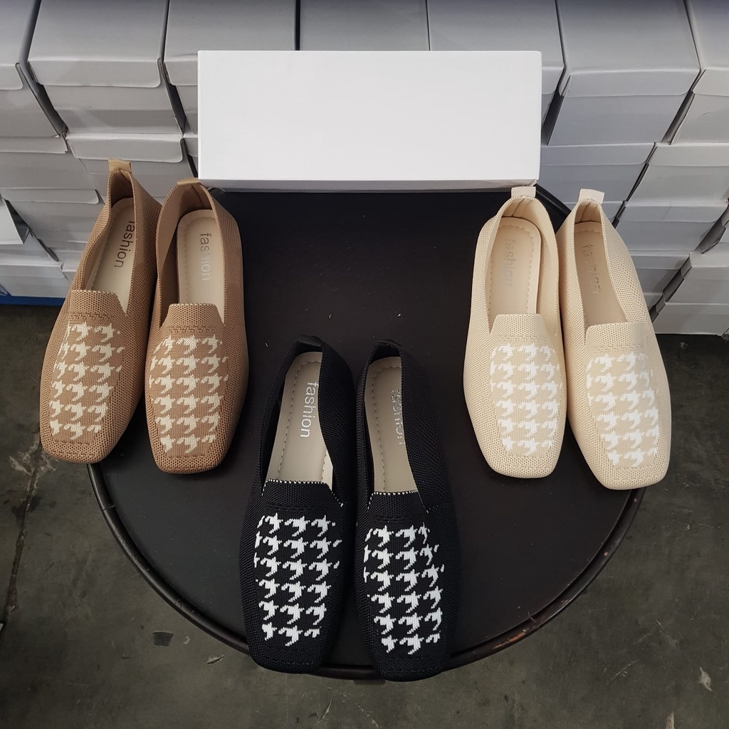 DDS10431 Flat Shoes Wanita Sepatu Slip On Fashion Import SWB Ready Jakarta Bisa COD (WIth Box)