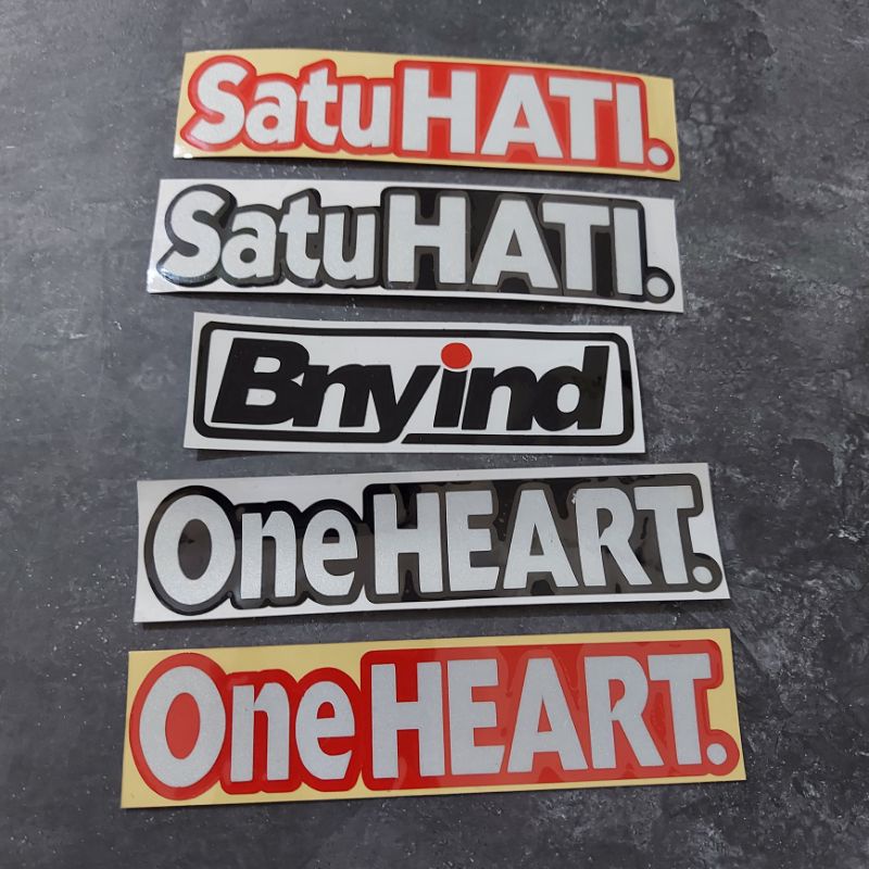 STICKER ONE HEART SATU HATI CUTTING