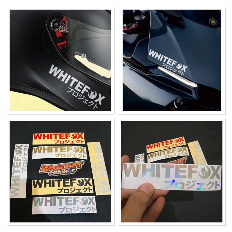 STIKER STICKER WHITEFOX PROJECT EDITION STICKER MOTOR VISOR LAPTOP HELM CUTTING