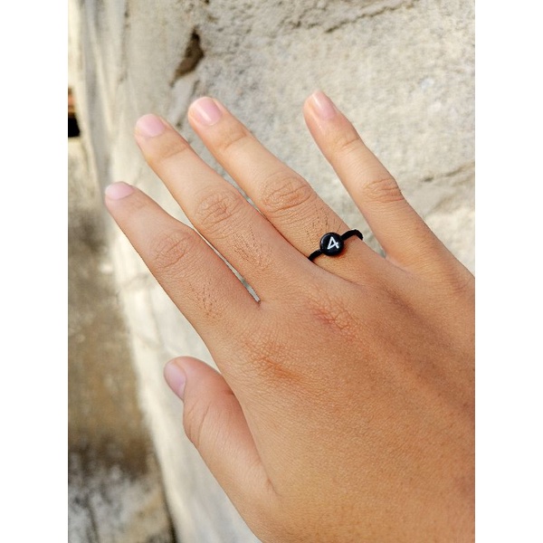 cincin tali angka mote hitam