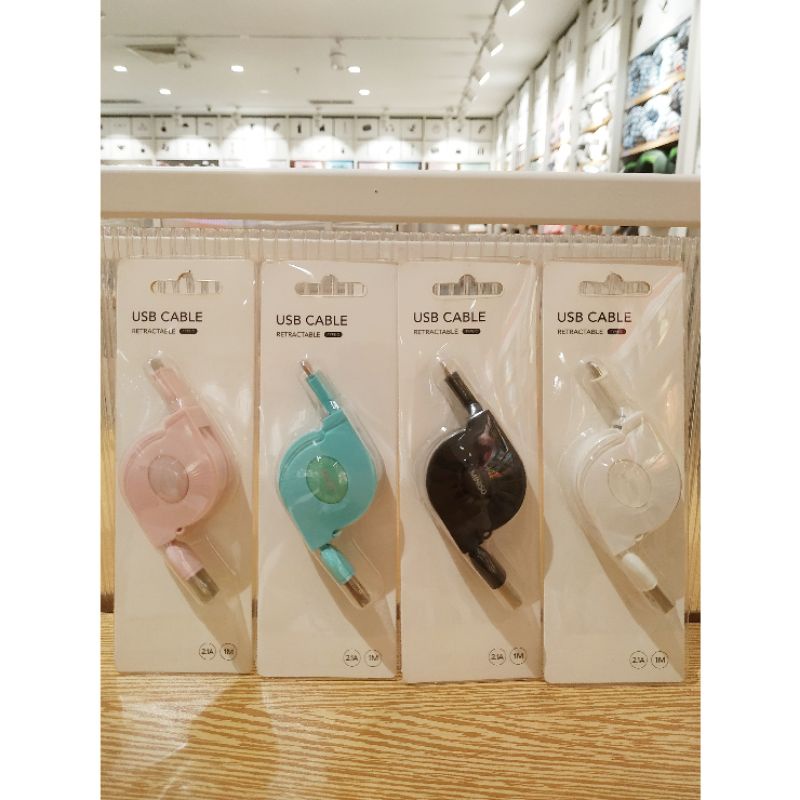 MINISO USB Cable Retractable Type C / Kabel Data Type C