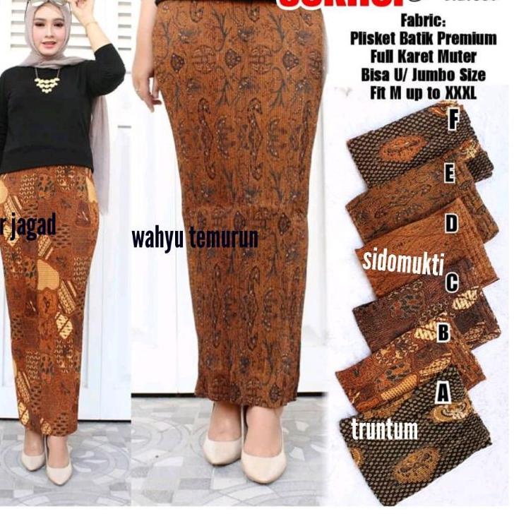 Serbuuuu.. Rok Plisket Batik Jarik Instan Bawahan Kebaya Bridesmaids Wisuda Lamaran Jumbo