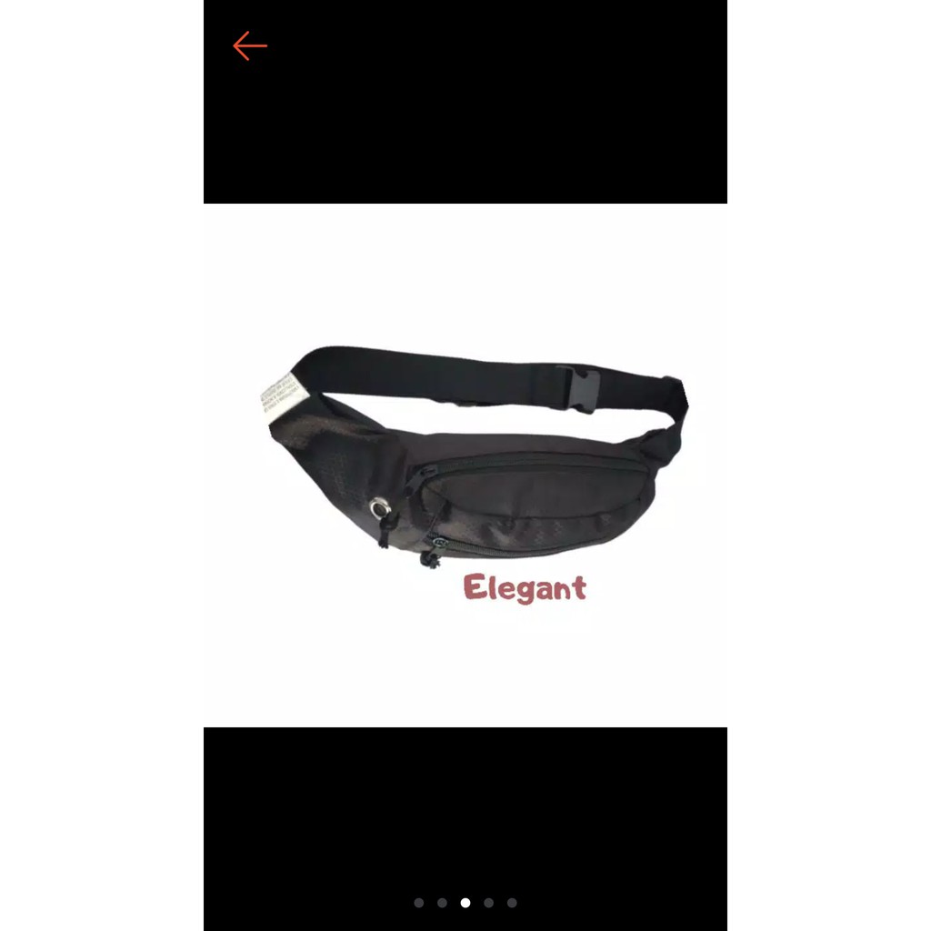 TAS PINGGANG COWOK / WAISTBAG PRIA / KANVAS + SEMI KARET AWET KUAT