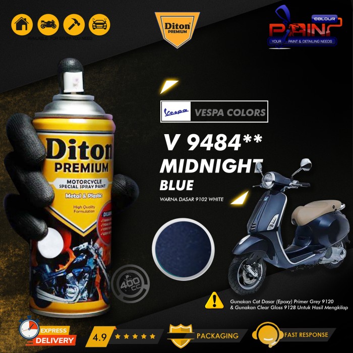 Cat Semprot DITON PREMIUM Vespa - V.Pastel 9484** Midnight Blue