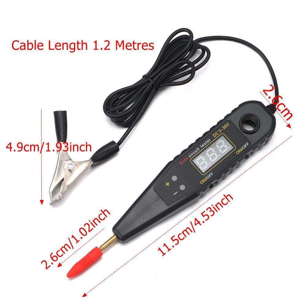 Top Auto Circuit Tester Lampu Tester Sirkuit Mobil Tahan Lama Dengan Kawat Dipanjangkan Lampu LED Testing Pen Probe