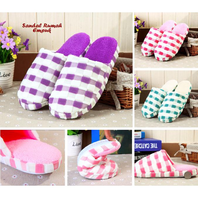 Terbaru Sandal Rumah Empuk KOTAK-KOTAK (Sandal super empuk)