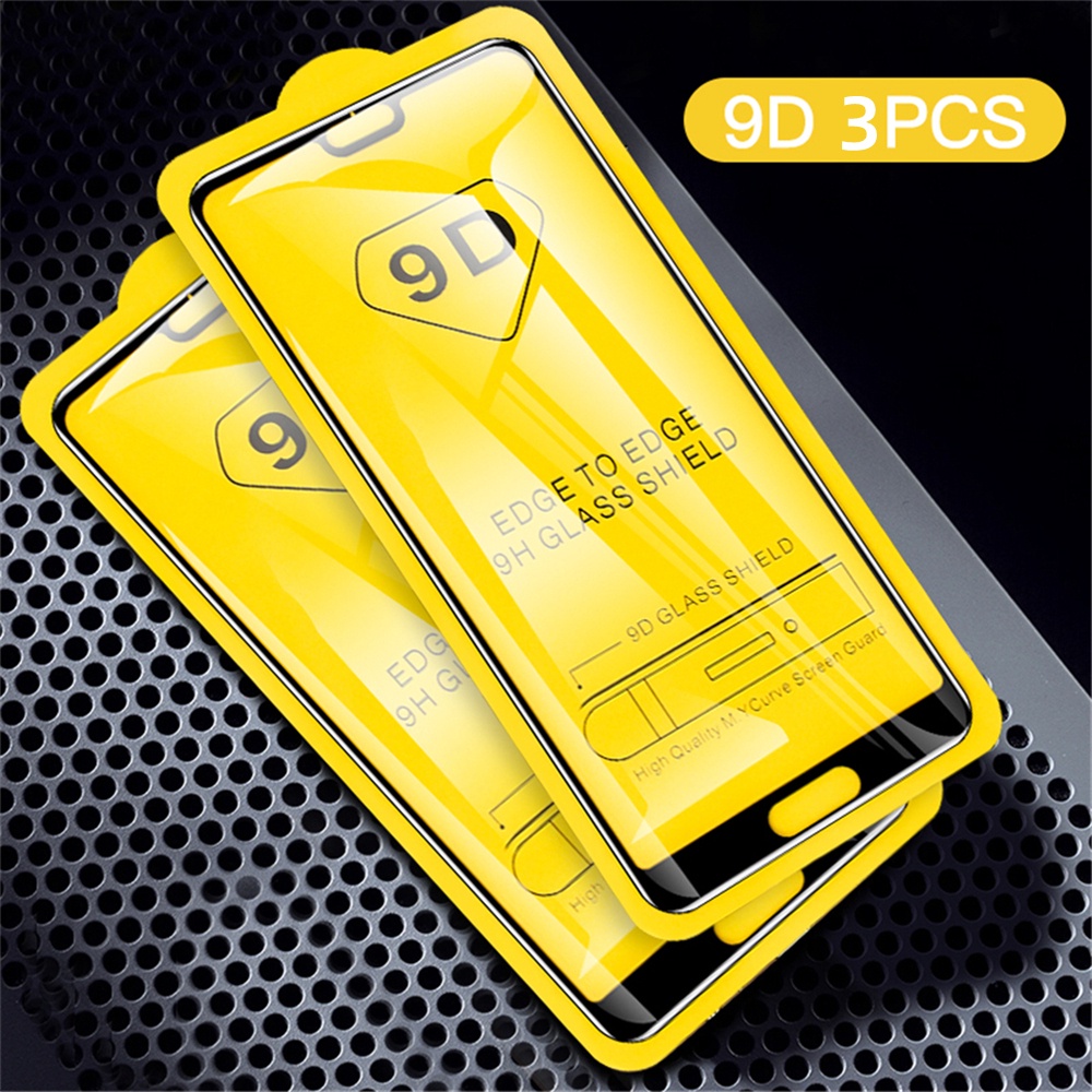 3pcs Pelindung Layar Tempered Glass Untuk Huawei P10 P20 P30 Pro Lite P40 Lite E Nova 5T P Smart S Pro Plus 2021 2019 2018 Y5P Y6P Y7P Y8P 2020