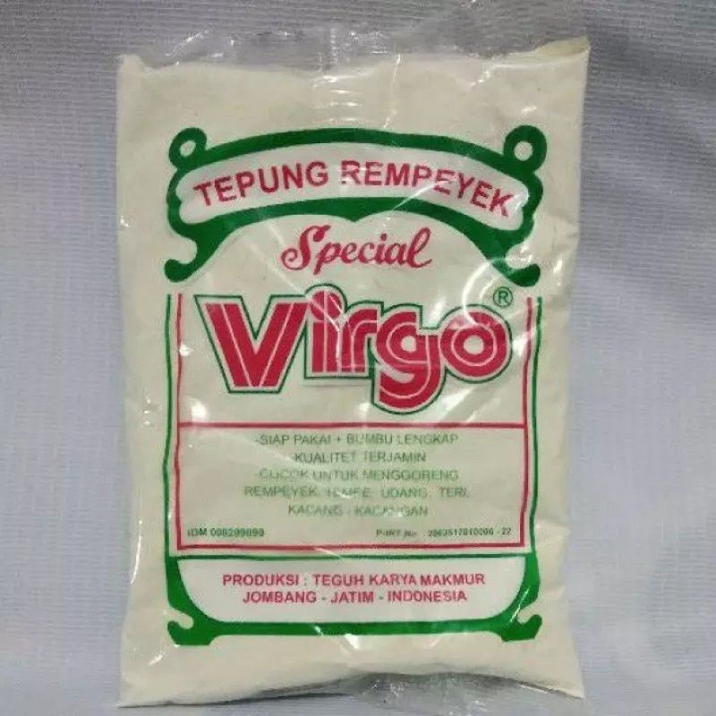 

Virgo tepung Spesial rempeyek 1 slop Isi 10 pak (kecil)