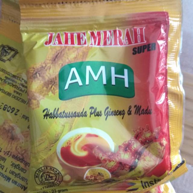 

Jahe merah amh AMH amanah harga per sachet