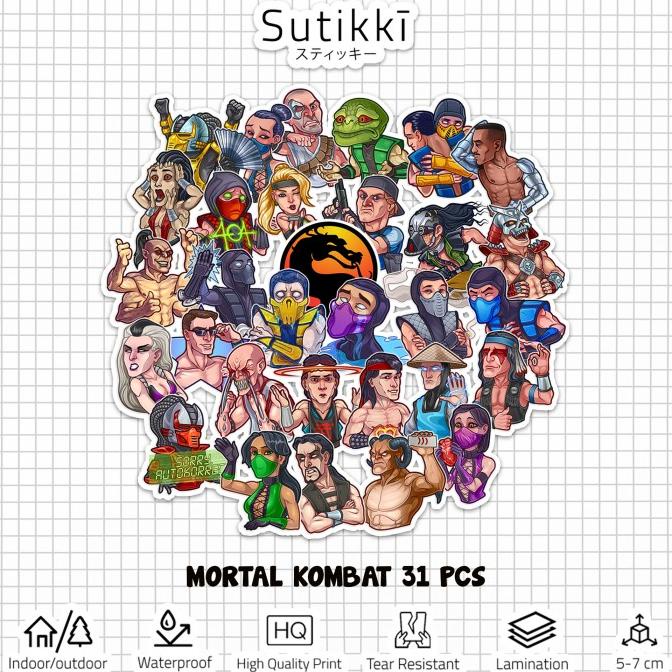 

Sticker Pack Mortal Kombat 11 12 Game Stiker Vinyl Stiker Laptop PS4 sukik90 Berkualitas