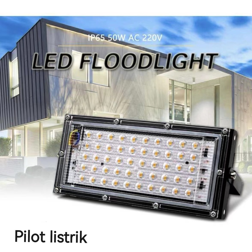 Lampu Sorot Flood Light 220V 50W Cool White Super Terang Lampu LED Murah