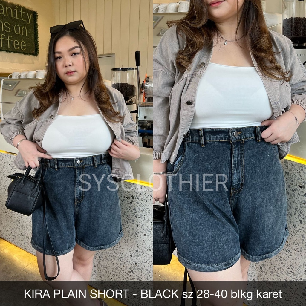 CELANA JEANS WANITA KIRA SHORT PLAIN-SYSCLOTHIER