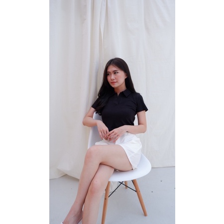 [TAVIA] JIRO KNIT POLO / BAJU CROP WANITA / KAOS CROP WANITA
