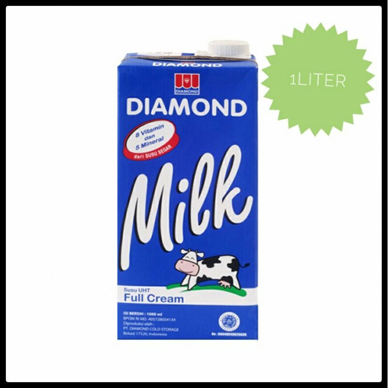 

Diamond milk Susu UHT Full cream 1 Liter