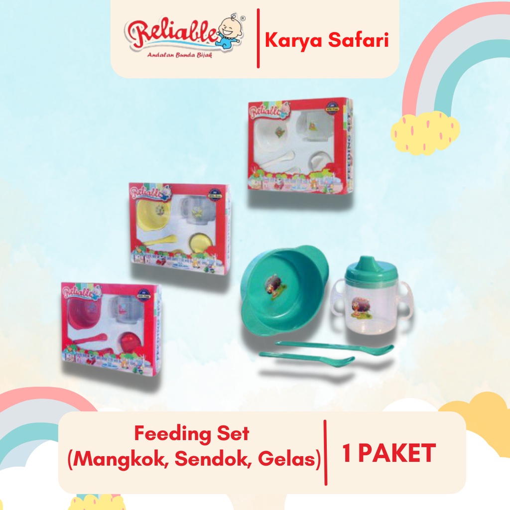 Reliable Feeding Set 5002 / Set Alat Makan Anak 5 in 1 / Set Kado Alat Makan Anak