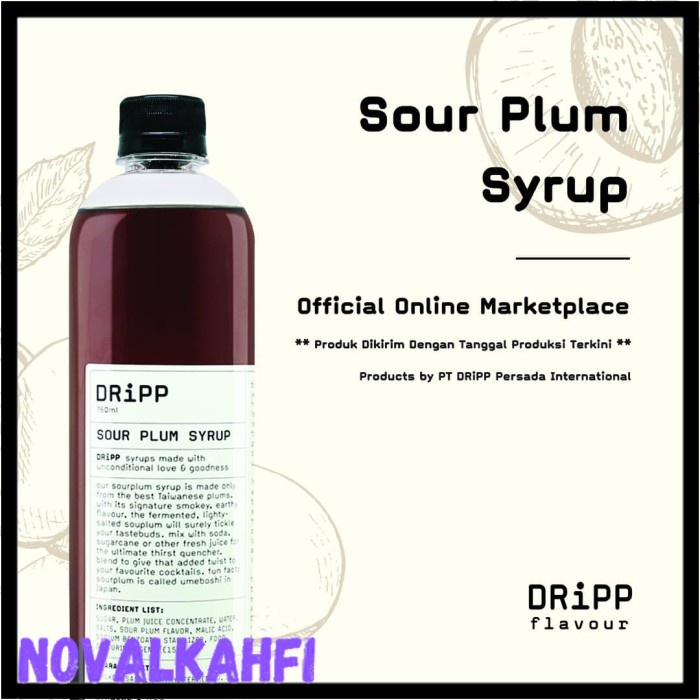 DRiPP Sour Plum Syrup (Sirup Rasa Buah Plum)
