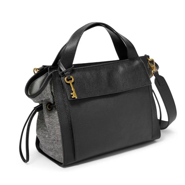 Tas Fossil Mason Satchel Black Original NWT