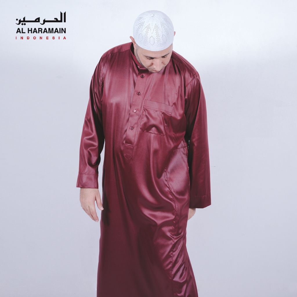 AL Haramain Jubah / Gamis Pria Remaja & Dewasa Viet Polos / Jubah AL Haramain | Maroon | Merah | Cok