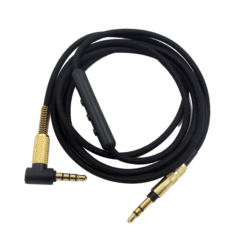 Cre Kabel Audio Aux 3.5mm Ke 3.5mm Pengganti Dengan Mic + Kontrol Volume Untuk Meizu HD50 Headphones Philips F