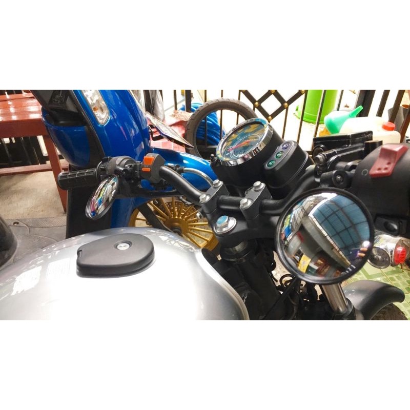 Kaca Spion Supermoto KLX CRF X-RIDE sepeda motor beatstreet WR jalu cembung bulat lebar spion fatbar spion tambahan Original-5